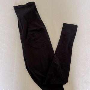 Black cotton maternity leggings